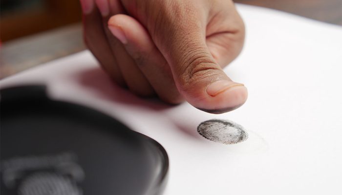 Ink Fingerprinting Card